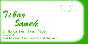 tibor samek business card